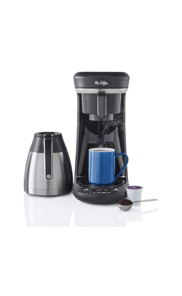 Mr. Coffee Programmable Coffee Maker  Machine Single Serve 10 Cups, Black