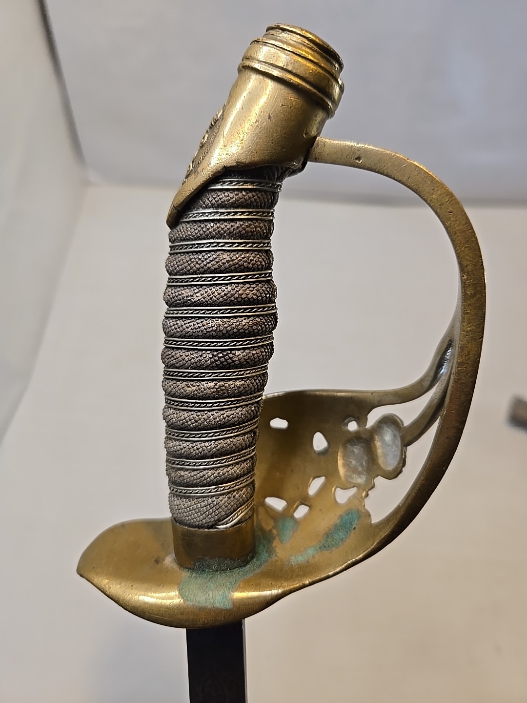 WWI M1889 German Wurttemberg Kinder Sabel Sword w/Scabbard - Etched - Kirschbaum