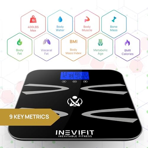 Body-Analyzer Scale, Highly Accurate Digital Bathroom Body Composition Black