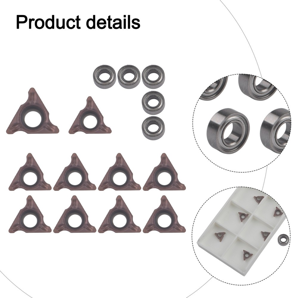 15PCS R Angle Inserts with Bearings for Mini Pneumatic Chamfering Machine