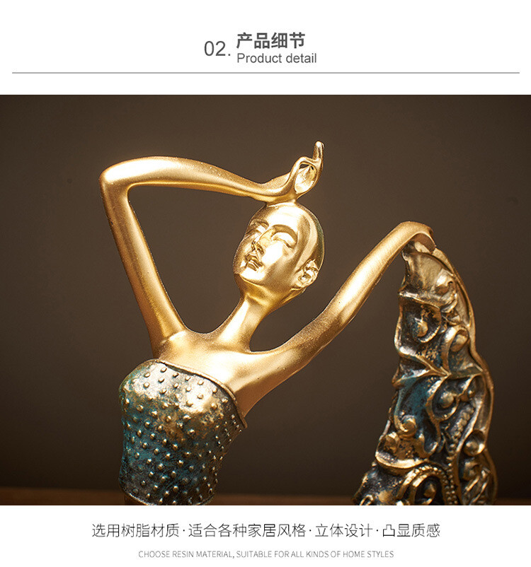 Creative Peacock Dancer Art Decoration Desk Decoration Decoration 2PC
