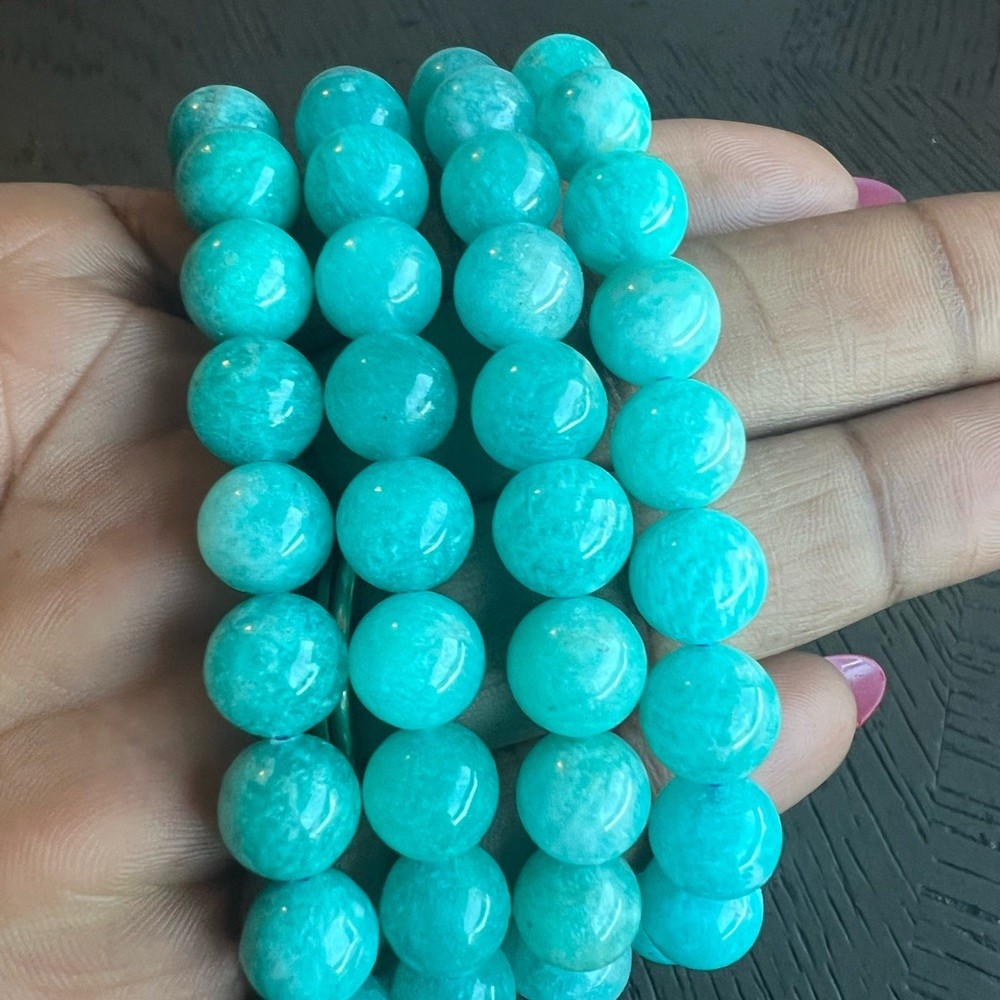 (ONE) Amazonite bracelet 9mm SIZE 6.75’