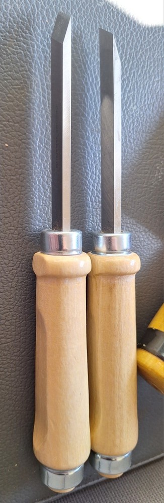 Flat Skew Paring, Marking, Carving Chisel Set