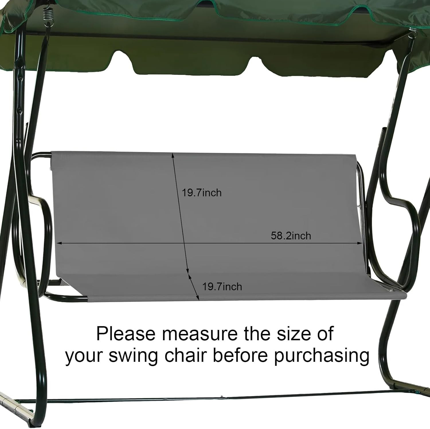 Outdoor Porch Patio Swing Seat Cover, 600D Thickened Oxford Waterproof Swing Cus
