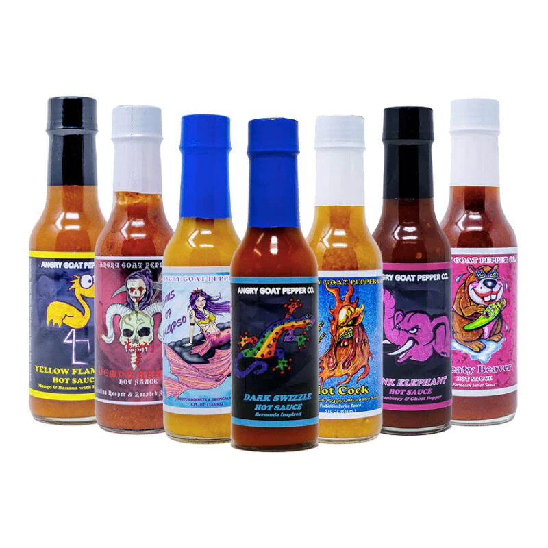 Angry Goat Hot Sauces - 5 Ounce Bottles
