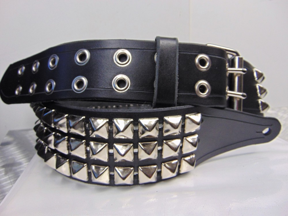 LEATHER STUDDED GUITAR STRAP. BUCKLE UP ...(MDLS0292)... SAMOTH