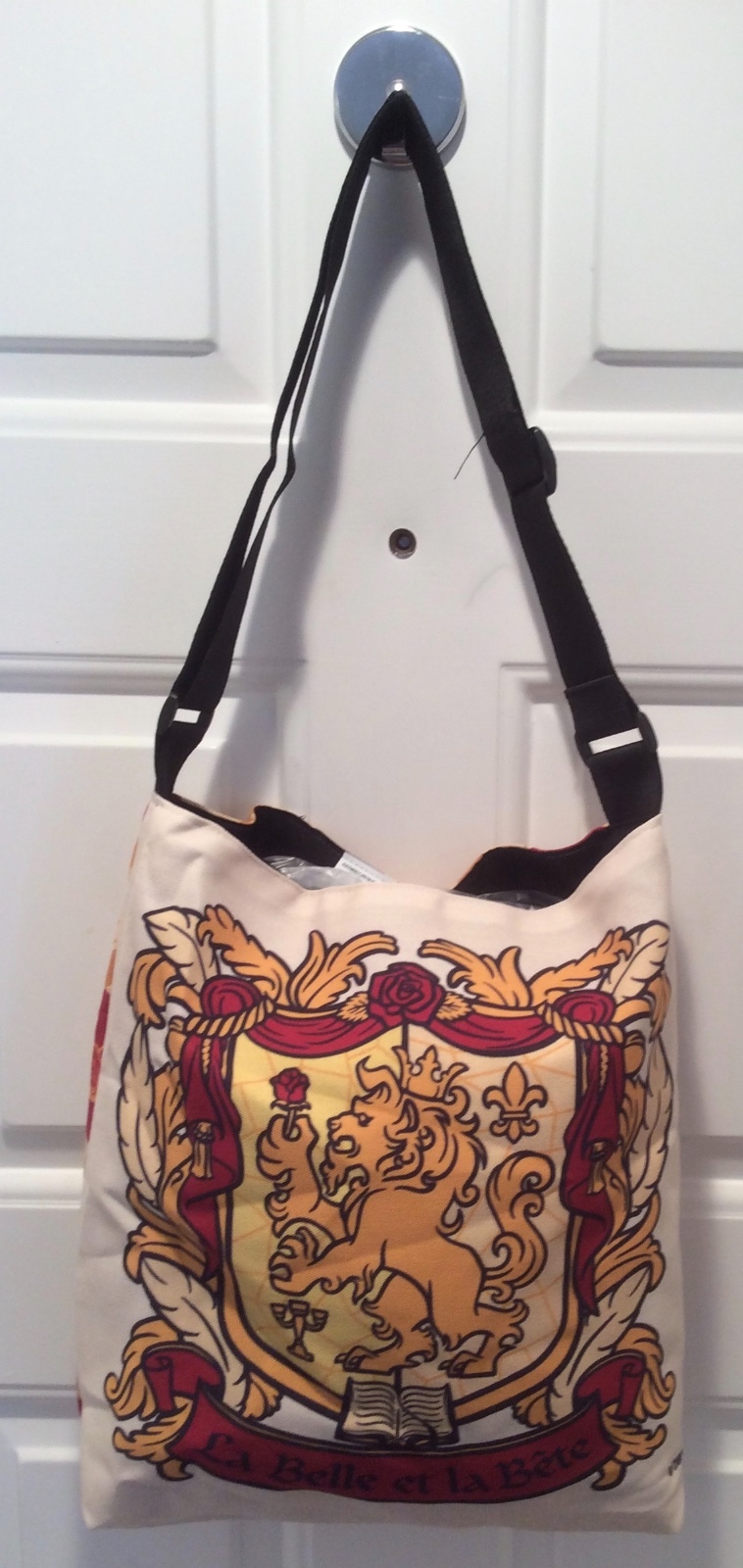 Disney Beauty & The Beast La Belle et La Bete Crest Tote + Zip Pouch Cream