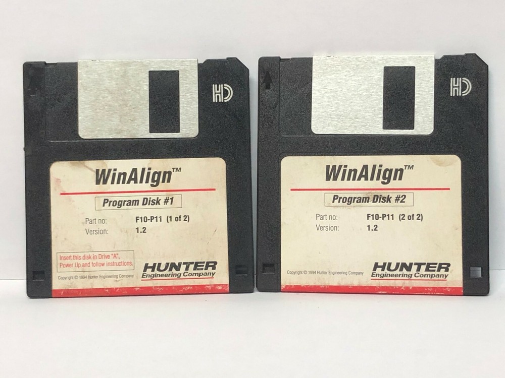 Hunter F10-P11 WinAlign Alignment Floppy Disk Software P-74