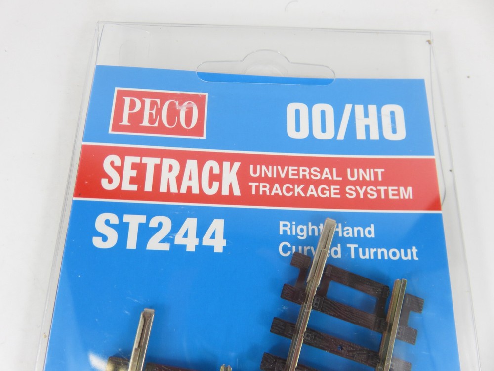 Peco Setrack ST-244 HO Scale Code 100 Right Hand RH Curved Turnout Switch