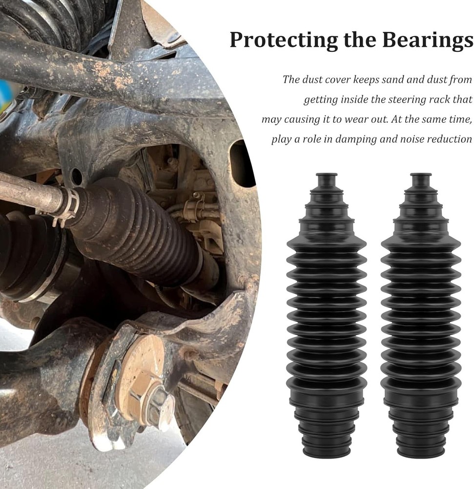 Inner Tie Rod Boot Kit,Multi-Size Adjutable Rack and Pinion Boot Kit with 2PCS