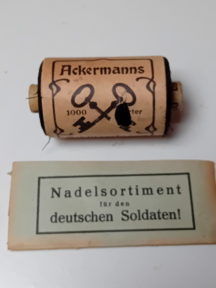 Vintage German Soldier WW2 Needle assortment and cotton real
