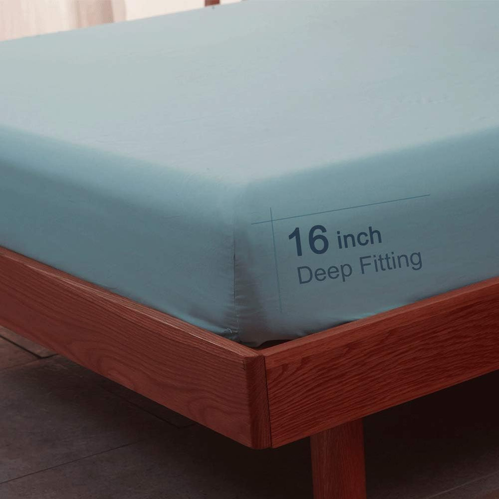 Bed Sheet Set Super Soft Microfiber 1800 Thread Count Luxury Egyptian Sheets 16-