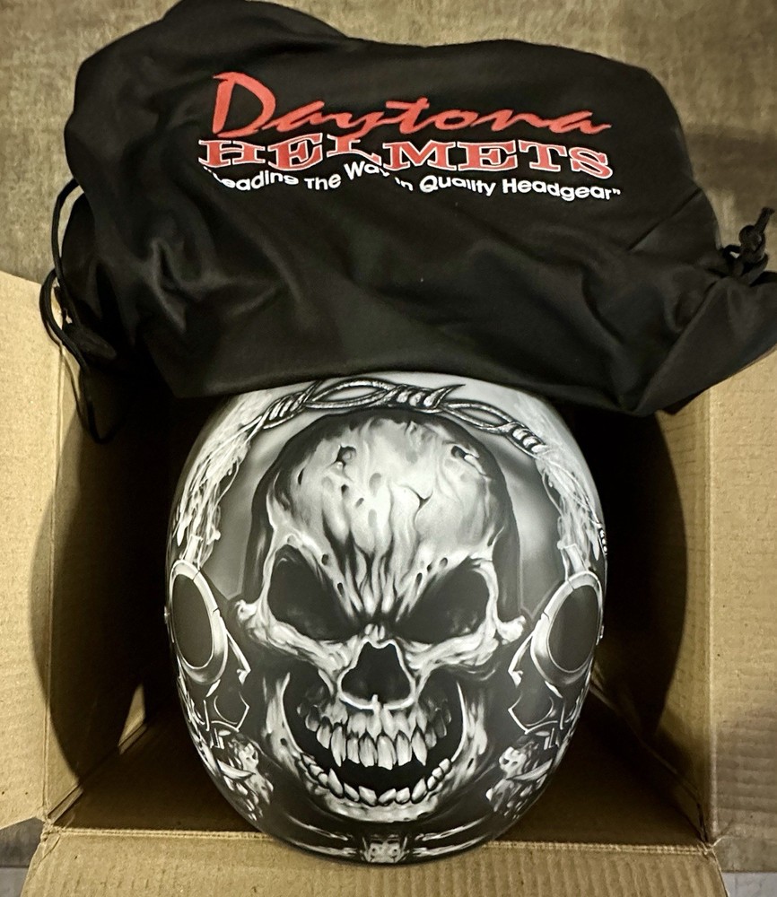 Daytona Helmets Half Skull Cap Motorcycle Helmet – DOT Approved