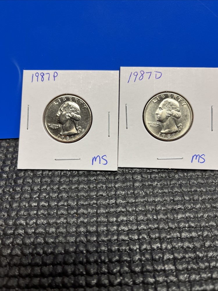 1987 P&D Washington Quarter Set