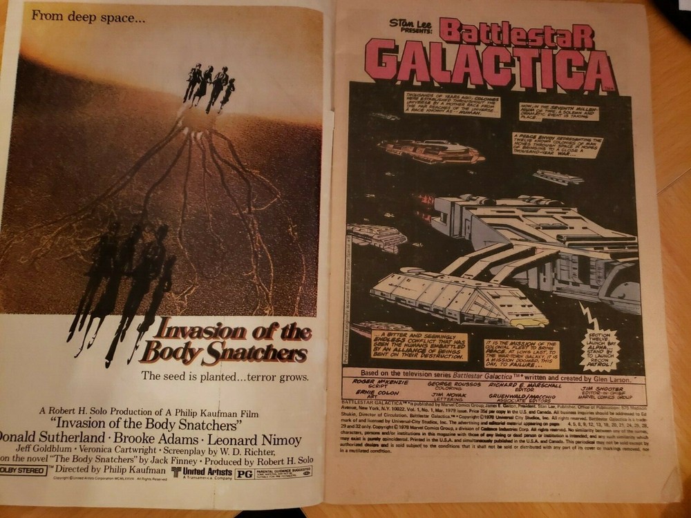 Battlestar Galactica Comic Book #1 Marvel Comics 1979