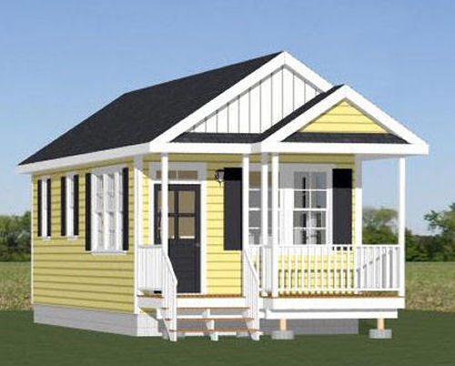 14x30 Tiny House -- 419 sq ft -- PDF FloorPlan -- Model 1B