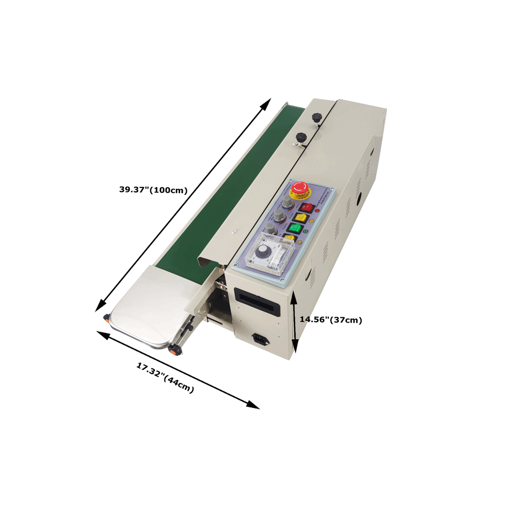 FRD-1000-II Quick Continuous Bag Sealing Machine Horizontal w/ Printed Character