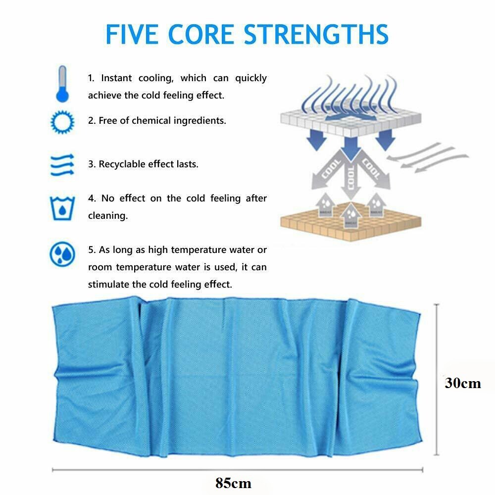 2PACK Cooling Towel Ice Towel Neck Wrap For Sports Running Jogging Gym Chilly