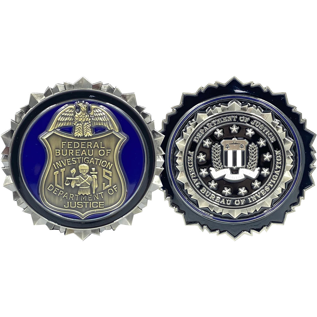 EL9-005 FBI Challenge Coin Special Agent Intel Analyst Federal Thin Blue Line