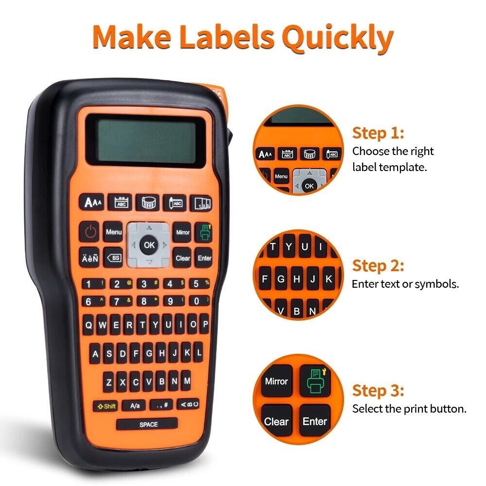 Industrial Label Maker Printer E1000 PRO Label Machine for P-Touch Tape TZe-231