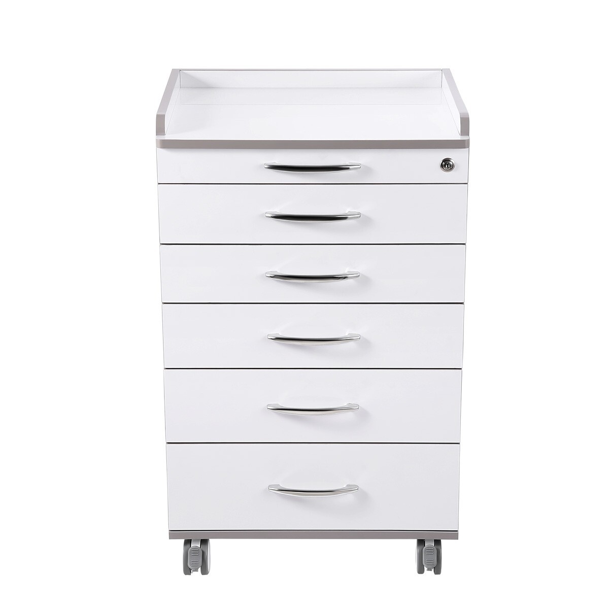 5 Drawers Dental Medical Storage Cabinet Mobile Rolling Utility Storage Cart