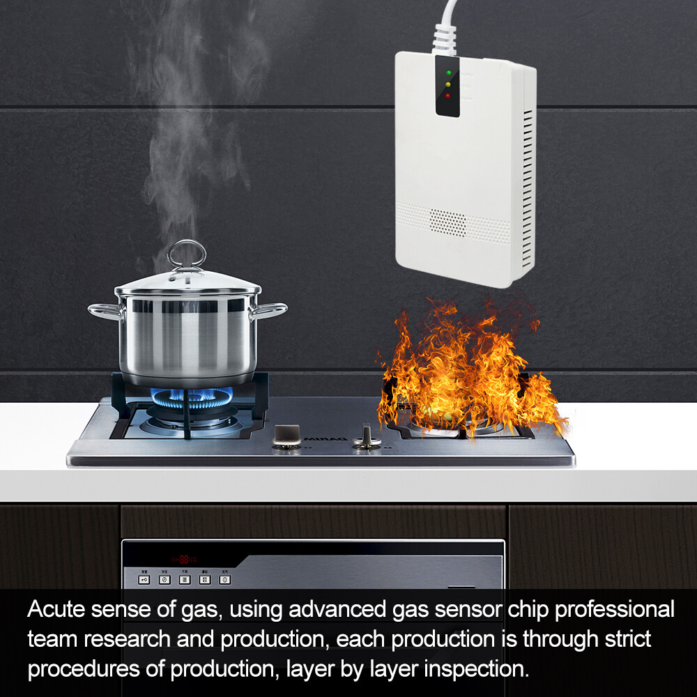 Portable Gas Leak Detector Tester Propane Methane Natural Gas Alarm Sensor Safe