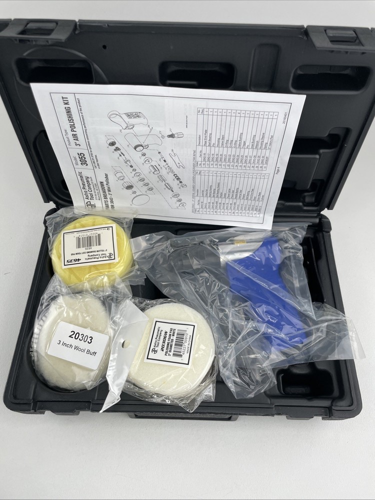 Astro Pneumatic 3" Mini Air Polishing Buffing Kit 3055