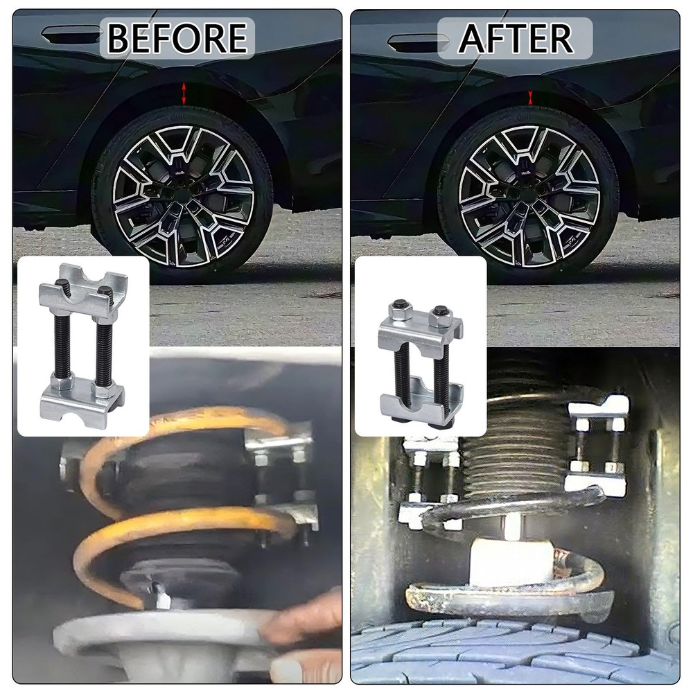 4pc Set 2-Way Adjustable Lift Or Lower Spring Spacer Coil Spring Compressor