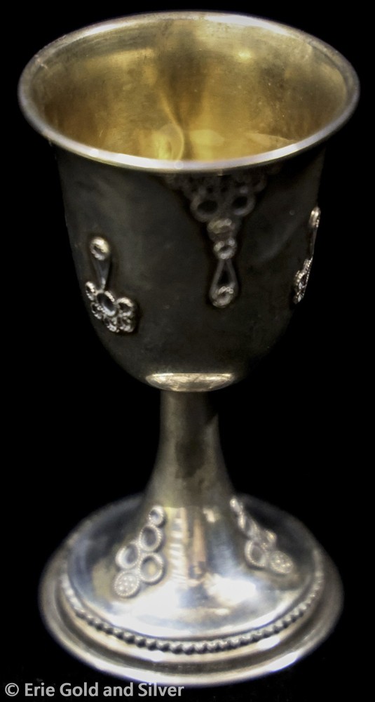 Bier Israel Sterling Silver Kiddush Cup
