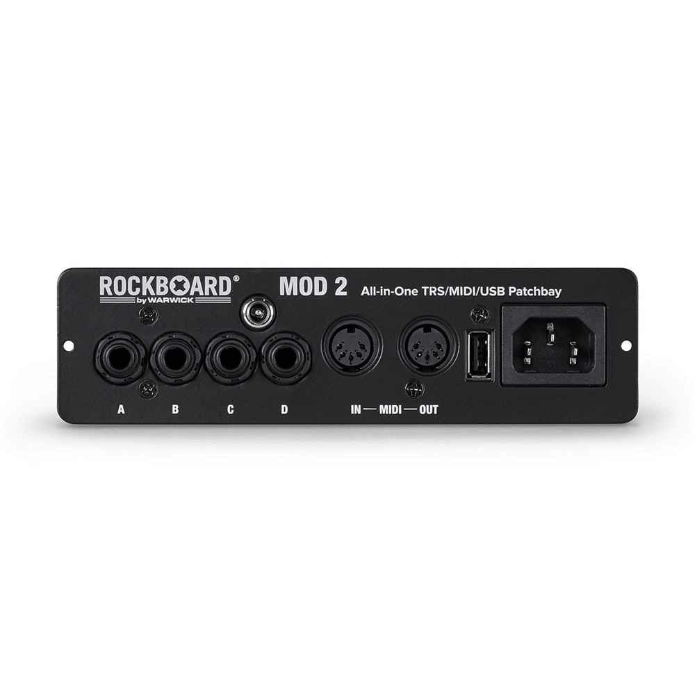 Rockboard MOD2 V2 4xTRS 2xMIDI 1xUSB Pedalboard Patchbay + IEC Power Patch Cable