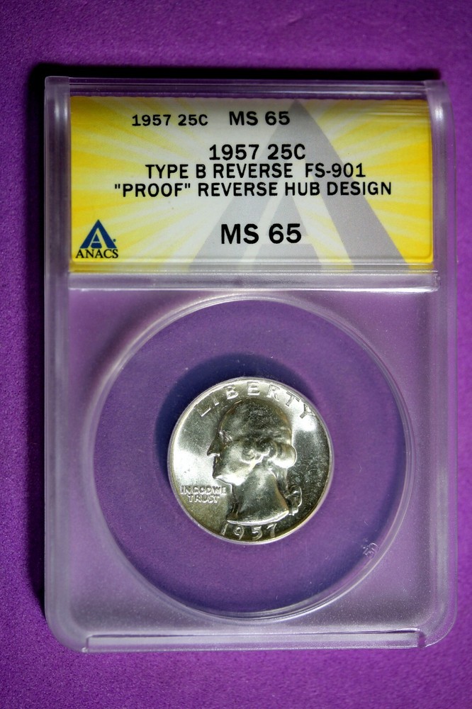 1957 ANACS MS65 Washington Quarter #B29687