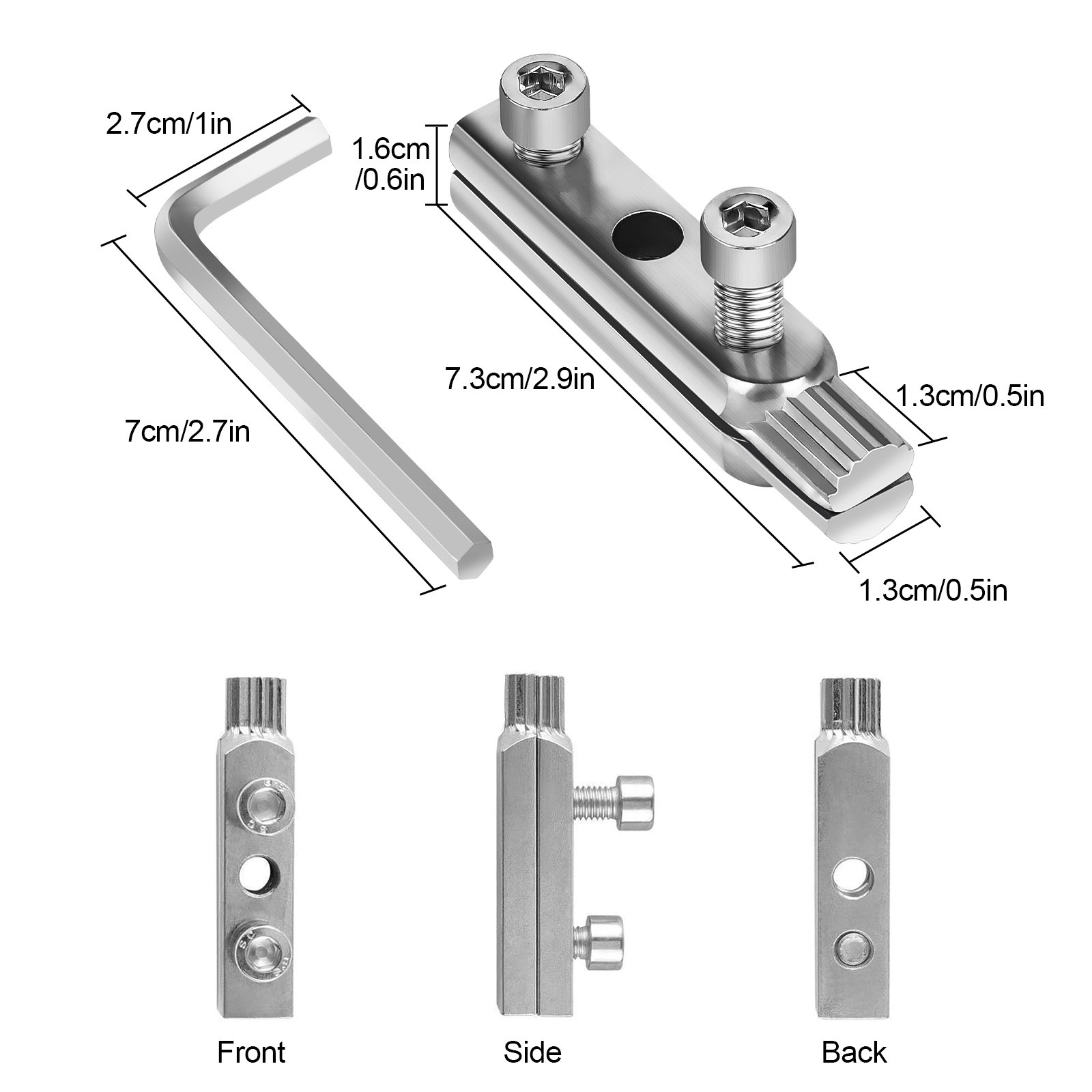2PCS Broken Pipe Extractor Tool Set 1/2" 3/4" Broken Faucet & Screw Remover Kit