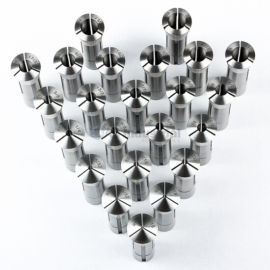 23 Piece R8 Collet Set Fractional 1/16" to 3/4" High Precision for Bridgeport