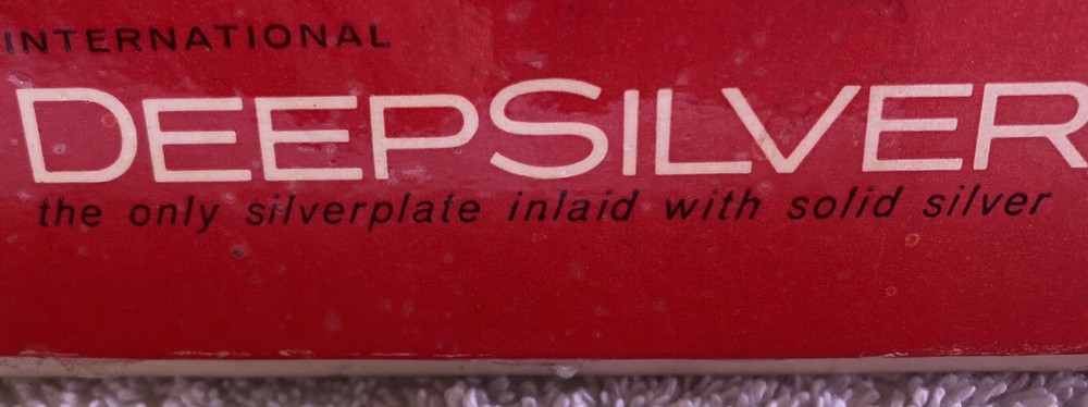 Vintage International Deep Silver2 Piece Set Some Solid Silver Inlaid Origin Box