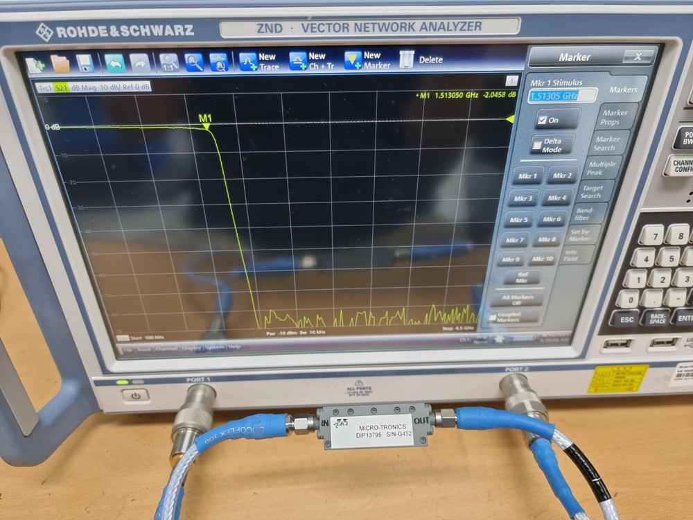 Micro-Tronics DIP13795 SMA Low Pass Filter 1.5GHz