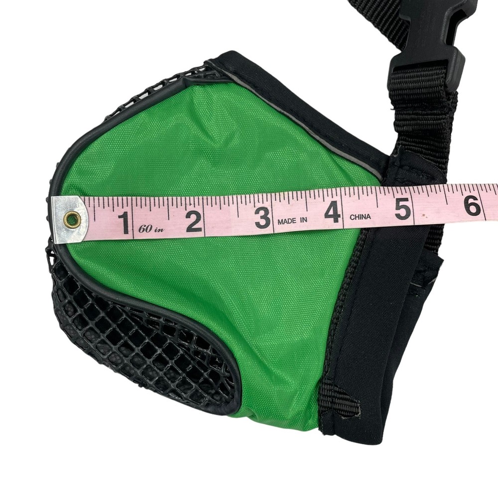 Softie Dog Muzzle Large ProGuard Light Weight Snap Buckle Adjustable Strap Green