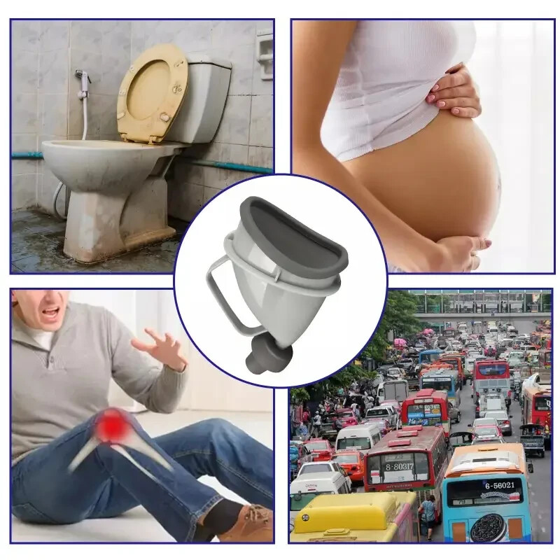 2 Pack Male Female Urination Toilet Urinal Funnel Camping Urine Device Travel