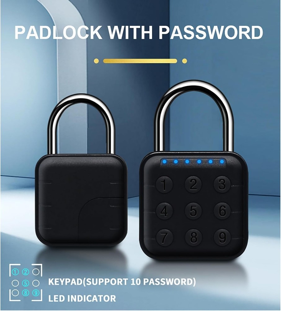 6 Digit Combination Lock for Locker, Smart Padlock, Gym Locker Lock with Code...