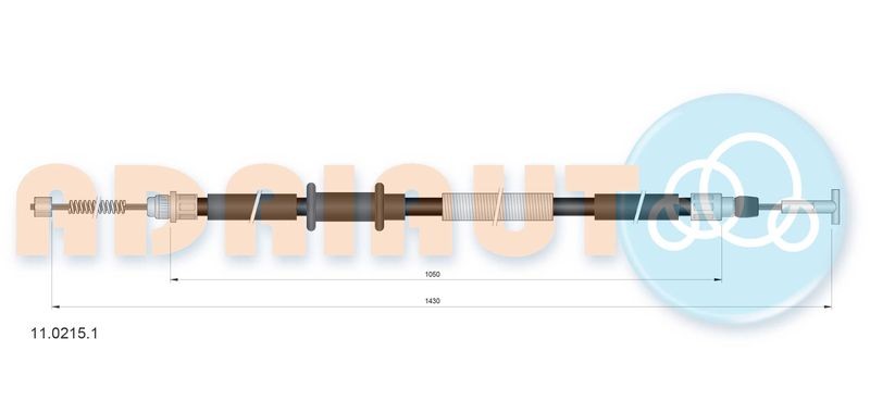 Cable Pull, parking brake ADRIAUTO 11.0215.1