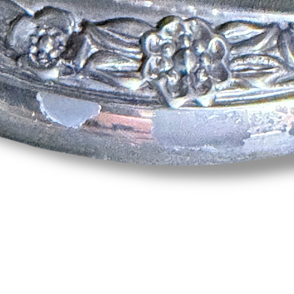 Antique Rogers Bro Silverplate Water Pitcher No 2317, Footed Floral Handle Jug