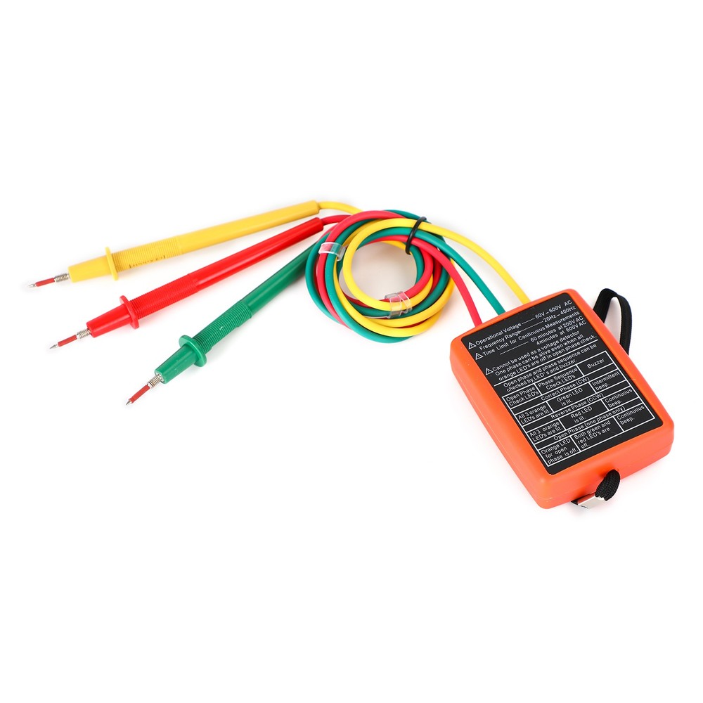 3 Phase Sequence Rotation Tester LED Indicator Detector Meter Checker SM852B