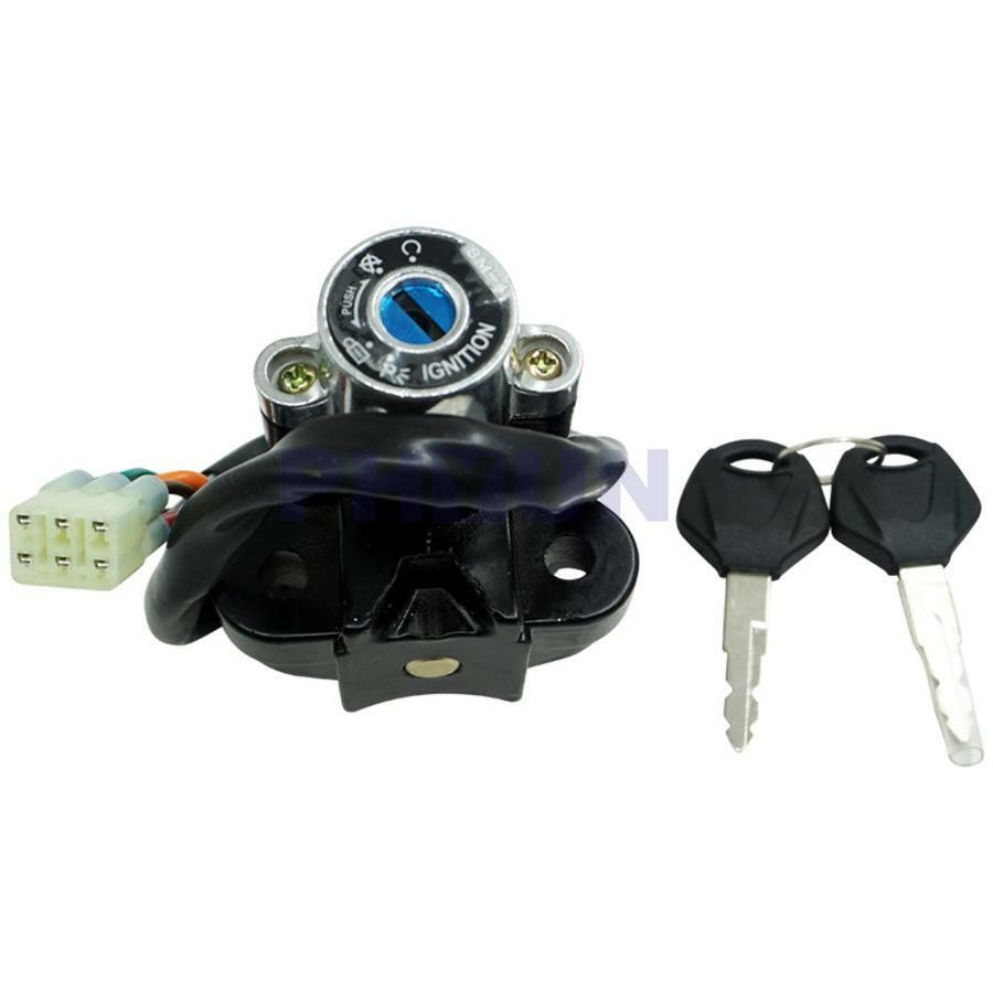 Motorcycle Aluminium Alloy Modified Ignition Key Lock Set Kit Switch Universal