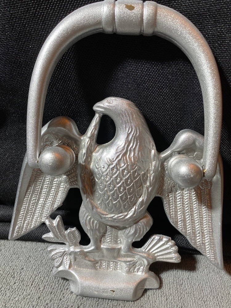 Vintage Brass Eagle Door Knocker Detailed Architectural Hardware
