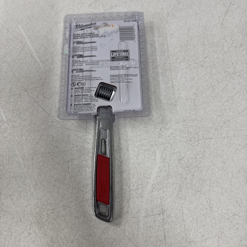 Milwaukee 48-22-7408 8" Adjustable Wrench - Silver