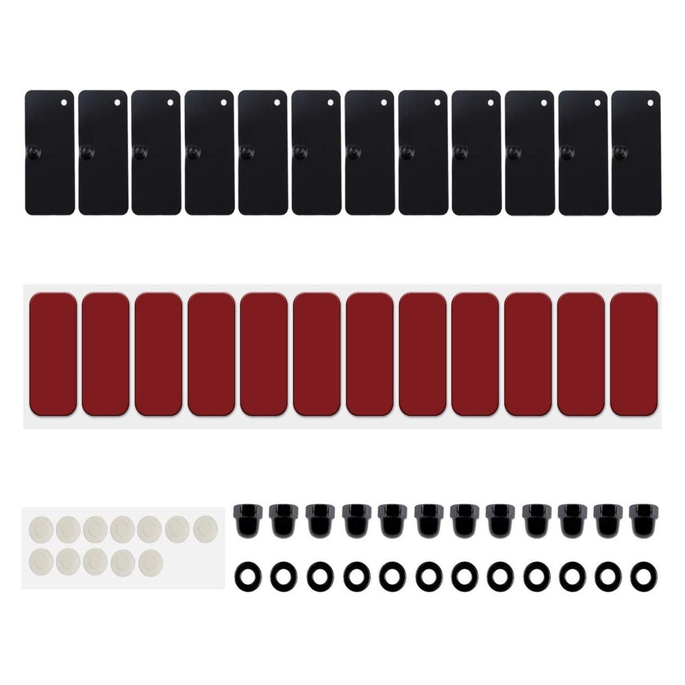 Rear Window Louvers Replacement Hardware Double Side Tape Mounting Tools Kit Set