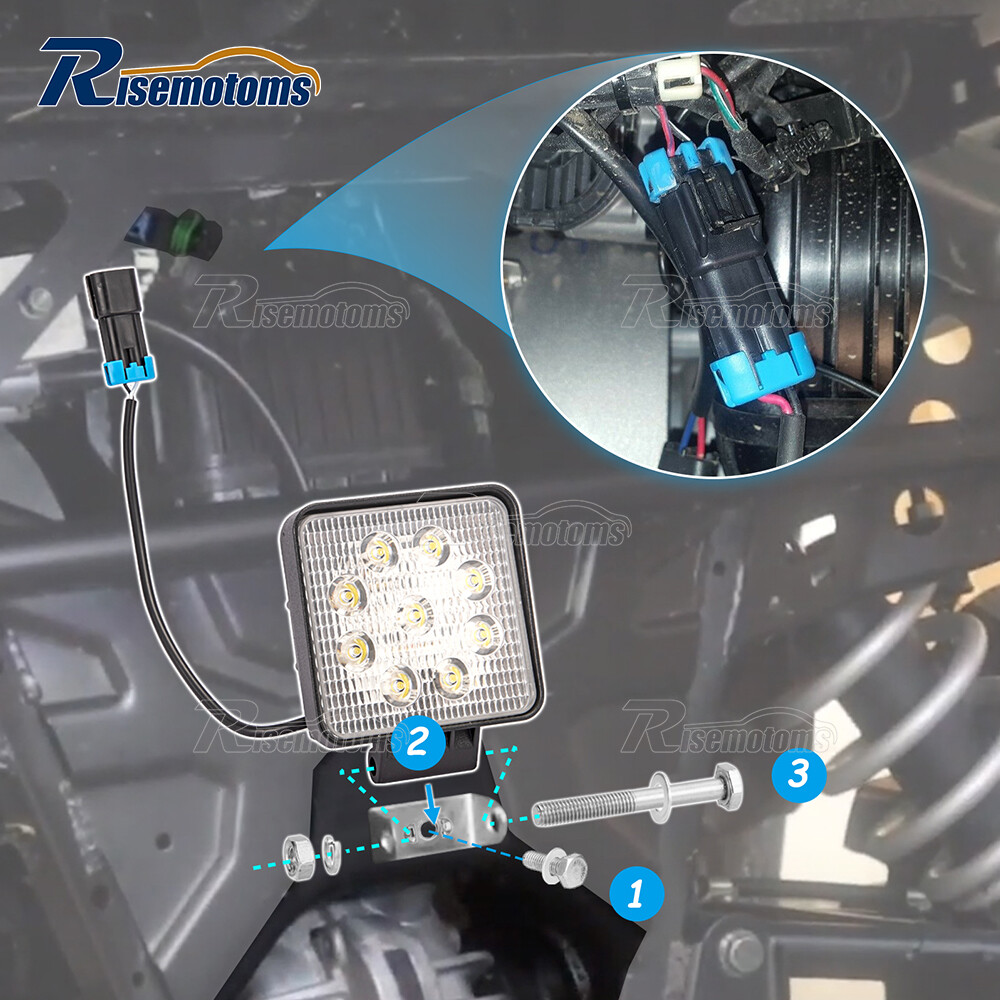 For POLARIS RANGER XP 1000 Factory Plug No Holes Back Up Reverse Lower Light