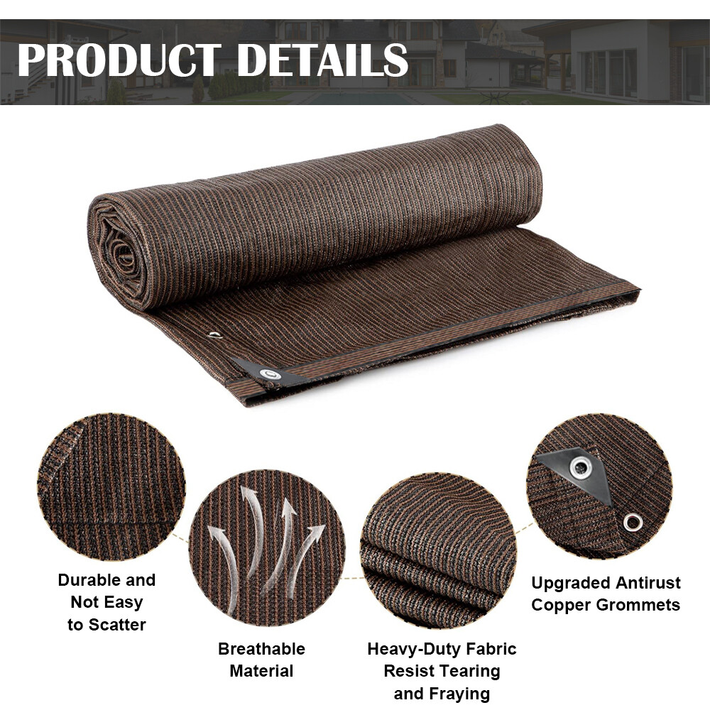 Sun Shade Cloth Outdoor UV Sunblock Net Canopy with Grommets