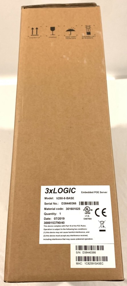 3XLOGIC V250-8-BASE Embedded POE Server