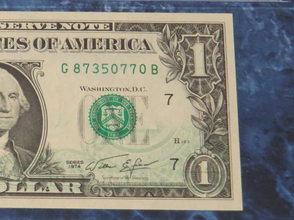 2 1974 $1 FR Notes Chicago Offset Printing Error PMG 64EPQ – Consecutive Serials