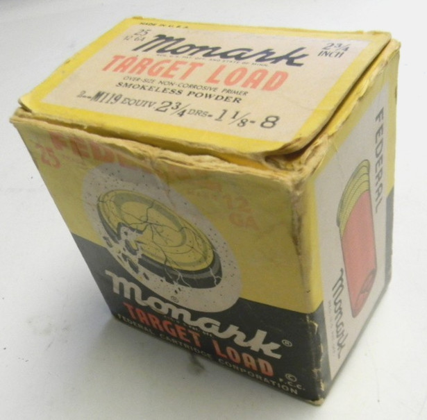 Federal Monark Target Load 12 ga. Shotgun Shell Box - Empty